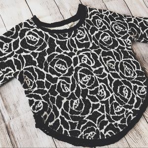 Moth Anthropologie Halfeti Rose Knit Sweater